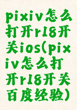 pixiv怎么打开r18开关ios(pixiv怎么打开r18开关百度经验)