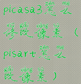 picasa3怎么修改像素(pisart怎么改像素)