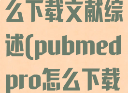 pubmed怎么下载文献综述(pubmedpro怎么下载文献)