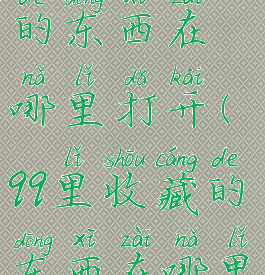 qq里的收藏的东西在哪里打开(qq里收藏的东西在哪里找到)