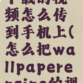 wallpaperengine下载的视频怎么传到手机上(怎么把wallpaperengine的视频下载下来)