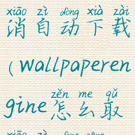 wallpaperengine怎么取消自动下载(wallpaperengine怎么取消自动更新)