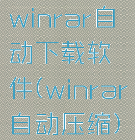 winrar自动下载软件(winrar自动压缩)