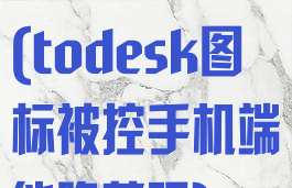 todesk图标(todesk图标被控手机端能隐藏吗)