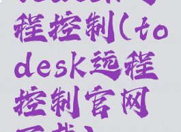 todesk远程控制(todesk远程控制官网下载)