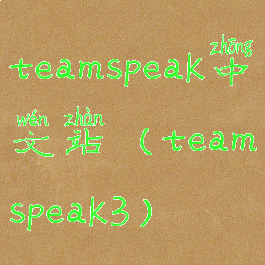 teamspeak中文站(teamspeak3)