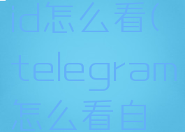 telegramid怎么看(telegram怎么看自己id)