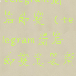 telegram阅后即焚(telegram阅后即焚怎么用)