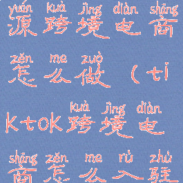 tiktok无货源跨境电商怎么做(tiktok跨境电商怎么入驻)