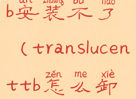 translucenttb安装不了(translucenttb怎么卸载不了)