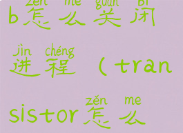 translucenttb怎么关闭进程(transistor怎么退出)