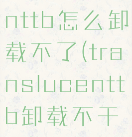 translucenttb怎么卸载不了(translucenttb卸载不干净)