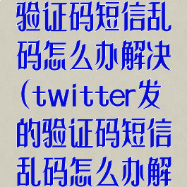 twitter发的验证码短信乱码怎么办解决(twitter发的验证码短信乱码怎么办解决不了)