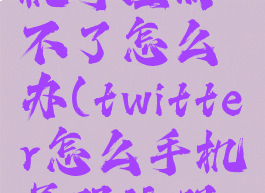 twitter手机号注册不了怎么办(twitter怎么手机号码注册不了)