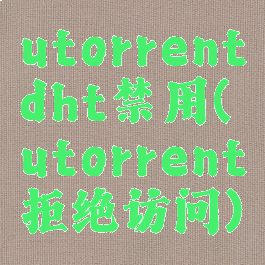 utorrentdht禁用(utorrent拒绝访问)