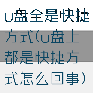 u盘全是快捷方式(u盘上都是快捷方式怎么回事)