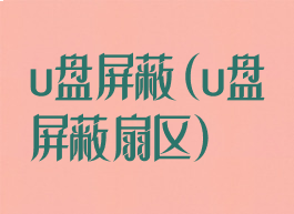 u盘屏蔽(u盘屏蔽扇区)