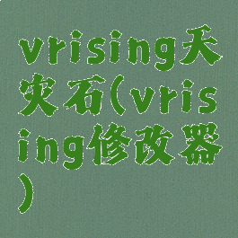 vrising天灾石(vrising修改器)