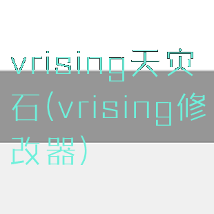 vrising天灾石(vrising修改器)