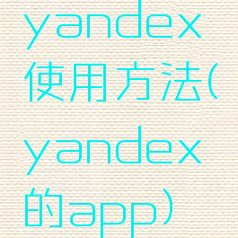yandex使用方法(yandex的app)