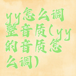 yy怎么调整音质(yy的音质怎么调)