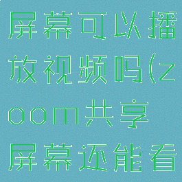 zoom共享屏幕可以播放视频吗(zoom共享屏幕还能看到自己吗)